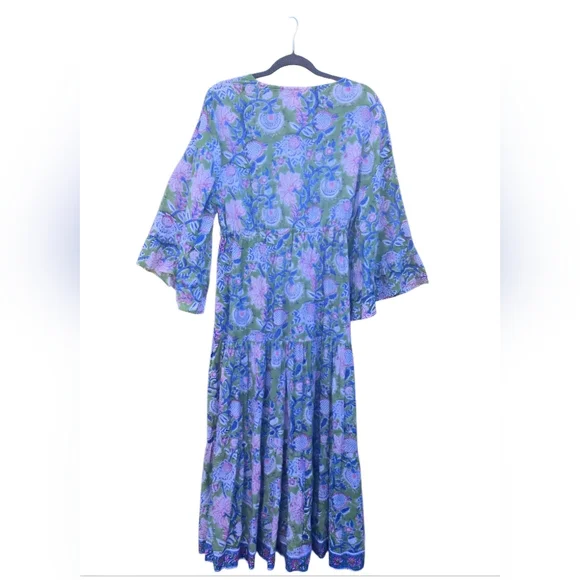 Floral Blue Maxi Dress - Picture 3 of 4